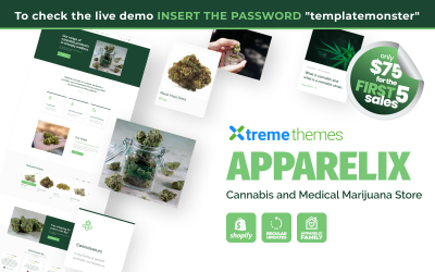 Apparelix Cannabis and Medical Marijuana Store Shopify Theme