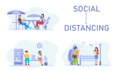Distanziamento sociale - Illustrazione
