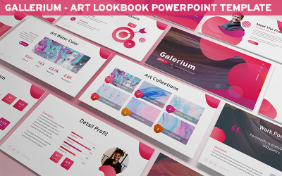 Galerium - Modello PowerPoint Art Lookbook