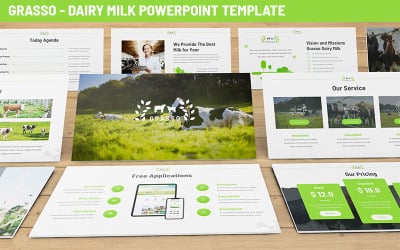 Grasso - Modèle PowerPoint de ferme laitière