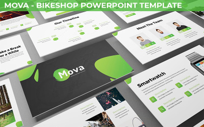 Mova-Bikeshop PowerPoint模板