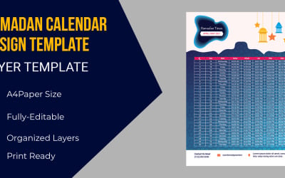 Дизайн календаря Рамадан ісламський - фірмовий стиль шаблону