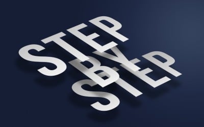 Step by Step text effect And Layer Style - Illustration