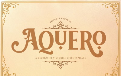 Aquero - viktoriánus díszítő betűtípus