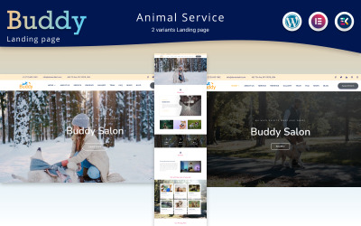 Buddy - Animal Service Elementor Цільова сторінка WordPress тема