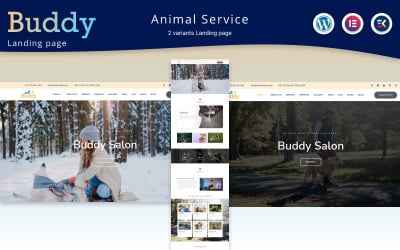 Buddy - Thème WordPress de la page d&amp;#39;atterrissage de Animal Service Elementor