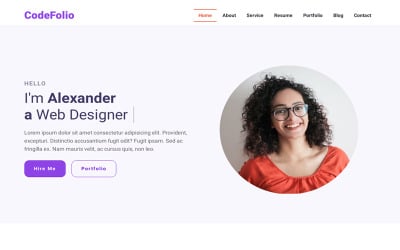 CodeFolio - Bootstrap 5 Responsive Portfolio-Zielseite
