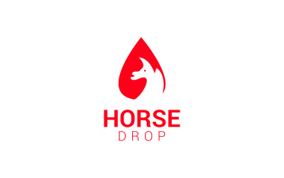 Modèle de logo Drop Horse