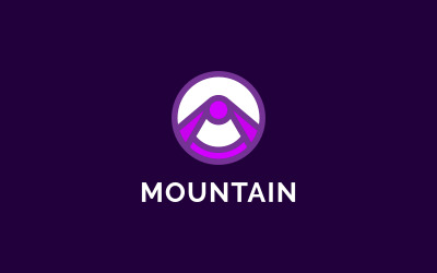 Mountain - bokstav A-logotypmall
