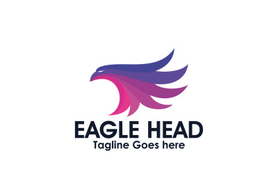 Nowoczesny szablon logo głowy orła