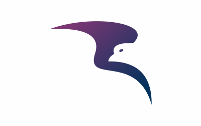 Plantilla de logotipo letra b águila