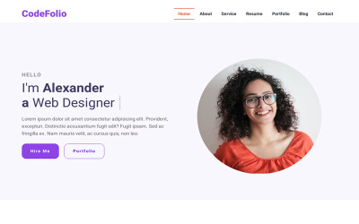Responsive CodeFolio - Bootstrap 5 Responsive Portfolio Landing Page Açılış Sayfası #171352