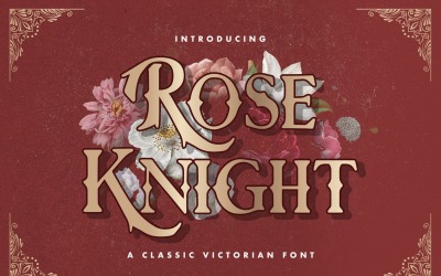 Rose Knight - viktorianskt dekorativt teckensnitt