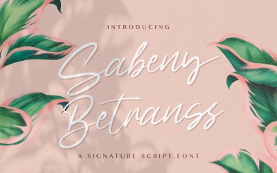 Sabeny Betrans - Handskrivet teckensnitt