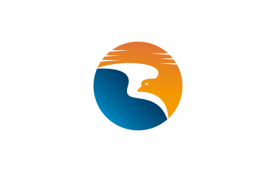 Modelo de logotipo de águia marinha