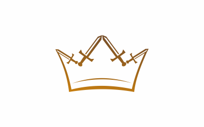 Sword crown Logo template
