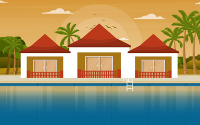 Abend Naturhotel - Illustration