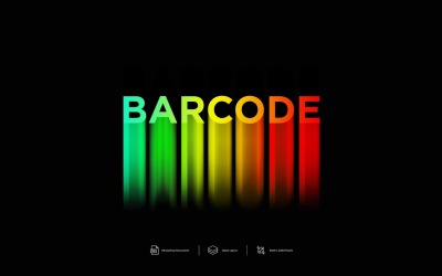 Barcode Text Effect and Layer Style - Illustration