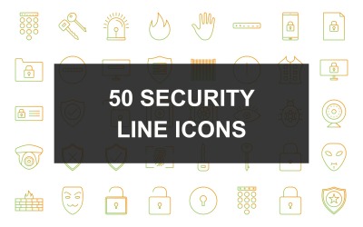 50 biztonsági vonal színátmenetes ikon