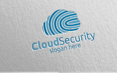 Digitales Cloud-Sicherheitslogo