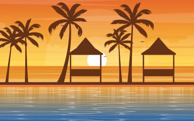 Hotel-Naturansicht - Illustration