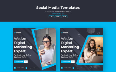 Marketing och Business Instagram Post Banner Social Media