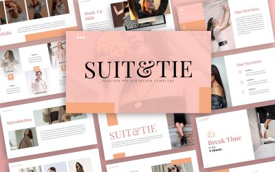 SuitTie Fashion PowerPoint Sunum Şablonu