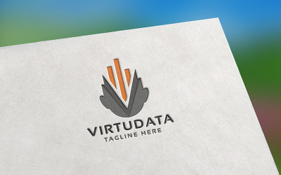 Logotipo de dados humanos virtuais