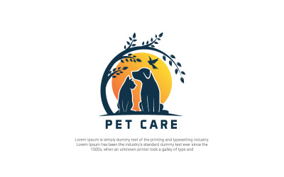 Logo créatif de soins pour animaux de compagnie