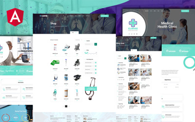 Clinvee Angular Tıp Doktoru Duyarlı Klinik Web Sitesi şablonu