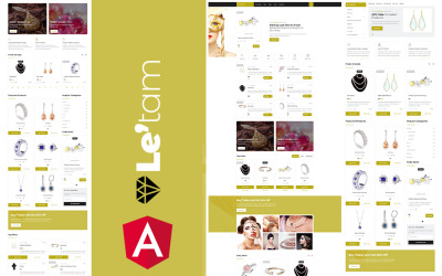 Letam Gold és ékszerüzlet Angular JS webhelysablon