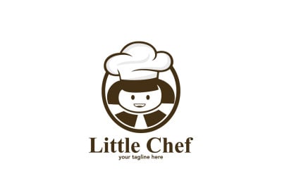 Modelo de Logotipo de Chef de Mulher Pequena