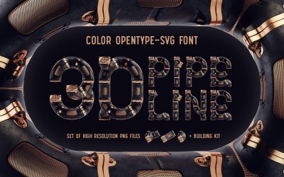 Pipeline - Police bitmap couleur