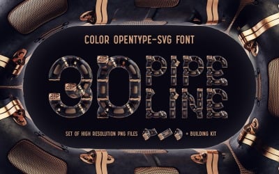 Pipeline - Renkli Bitmap Yazı Tipi