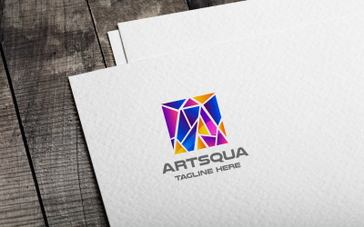 Plantilla de logotipo Art Squa Letter A