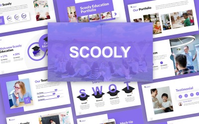 Scooly - Eğitim Çok Amaçlı Yaratıcı PowerPoint şablonu