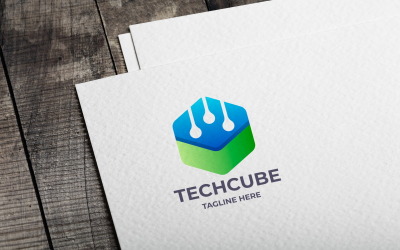 Modelo de logotipo do Tech Cube