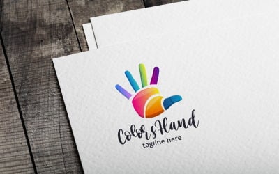 Colors Hand Logo Template