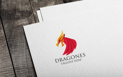 Dragones logotyp mall