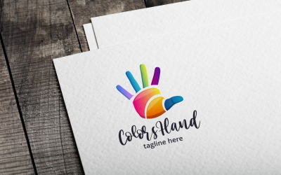 Farben Hand Logo Vorlage