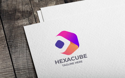 Hexa Cube Logo şablonu