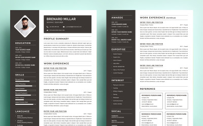 Bernard Millar - Curriculum per designer grafico