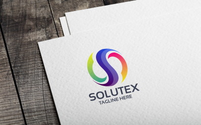 Plantilla de logotipo Solutex letra S
