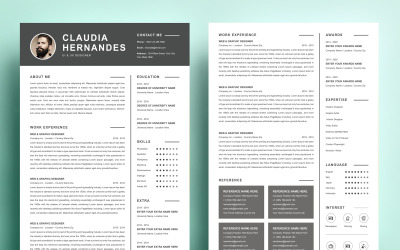 Prémium Claudia Hernandes - Resume Template Önéletrajz sablon 171864