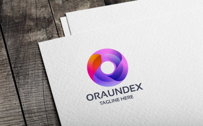 Oraundex písmeno O Logo šablona