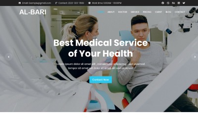 Al-Bari - Medical Service Landing Page template Templates de Landing Page №171935
