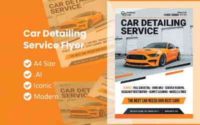 Car Detailing Service Flyer - Corporate Identity Template