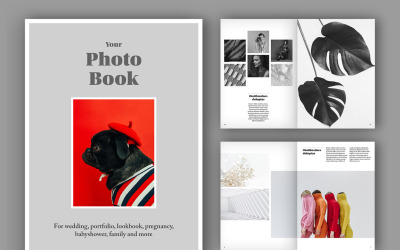 Photo Album Book Layout (A4 + US) (50 oldal) magazin sablonok
