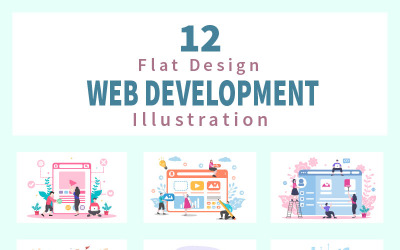 12 Platt webbutveckling - Illustration