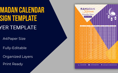 Islamski kalendarz Ramazan 2021 - szablon tożsamości korporacyjnej